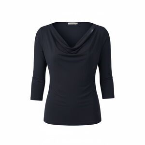 Joseph Ribkoff Navy Blue Cowl Neck Top